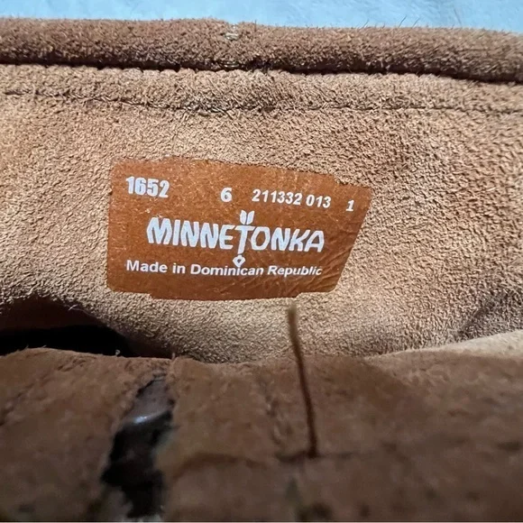 MINNETONKA Moccasins 1652 Women's 5 Layers Fringes Brown Suede Boots 6 - Picture 13 of 16